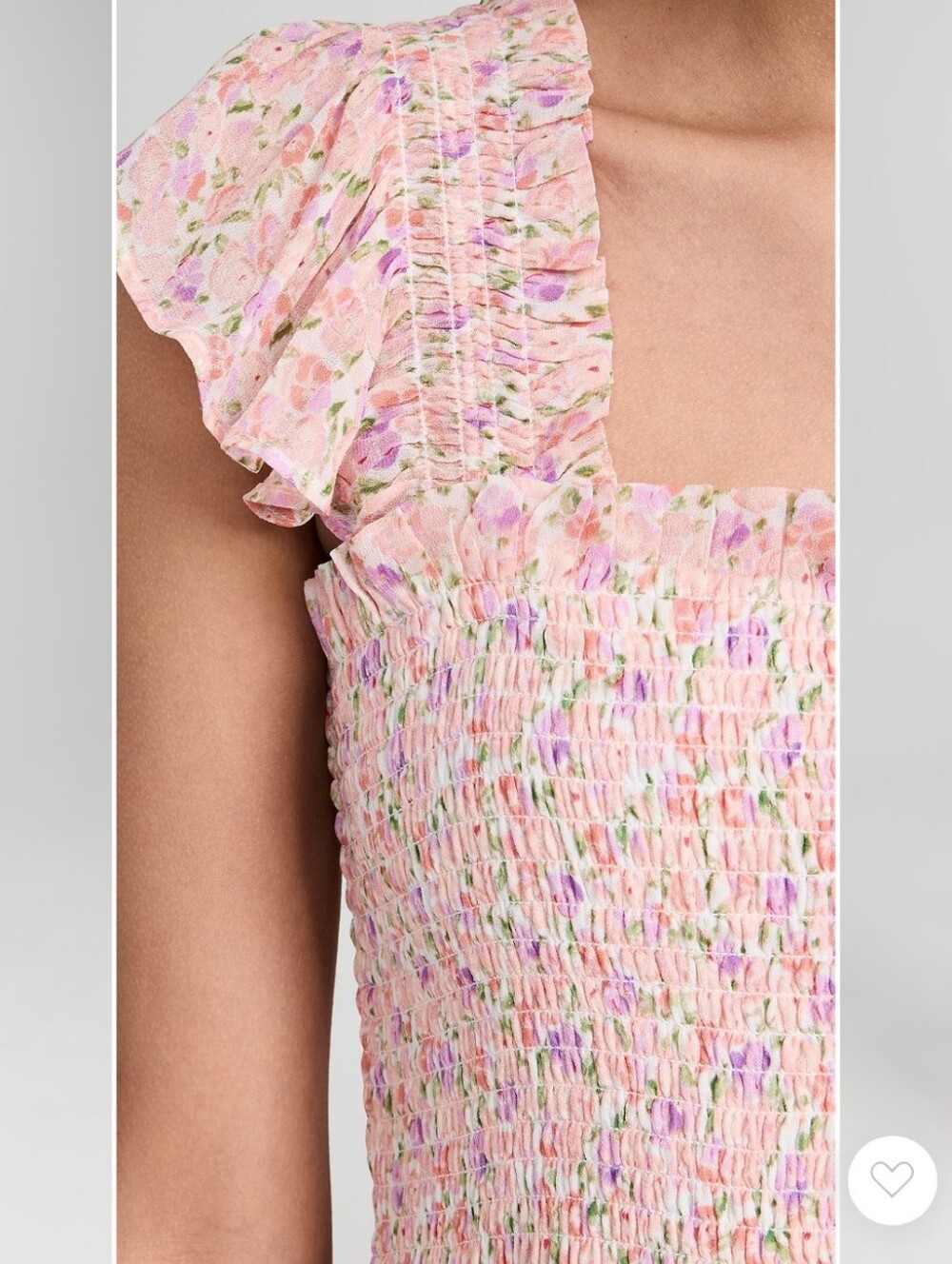 Hill House Ellie Nap Dress in Pansy Pink Floral Georgette Size XS - Picture 2 of 12